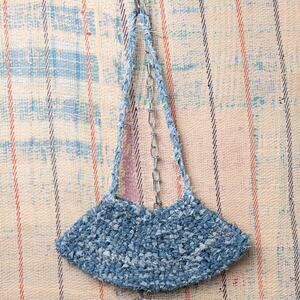 Upcycled Crochet Baguette Bag |crochet Shoulder Bag